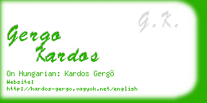 gergo kardos business card
