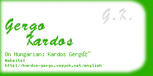 gergo kardos business card